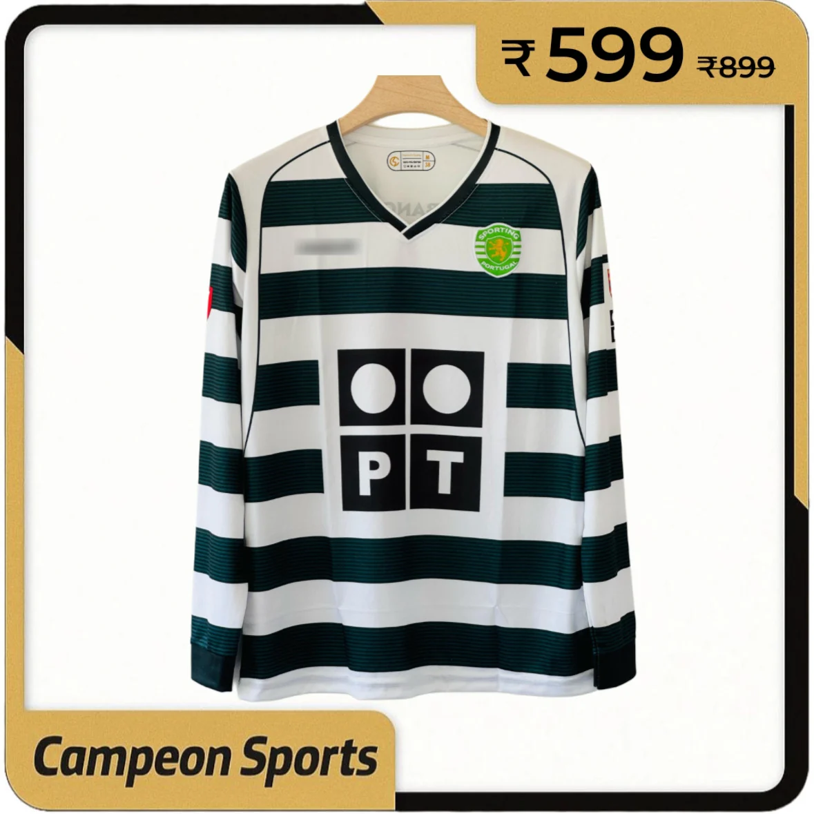 2001-02 Sporting CP Home Jersey – Cristiano Ronaldo Full Sleeve Embroidery Edition