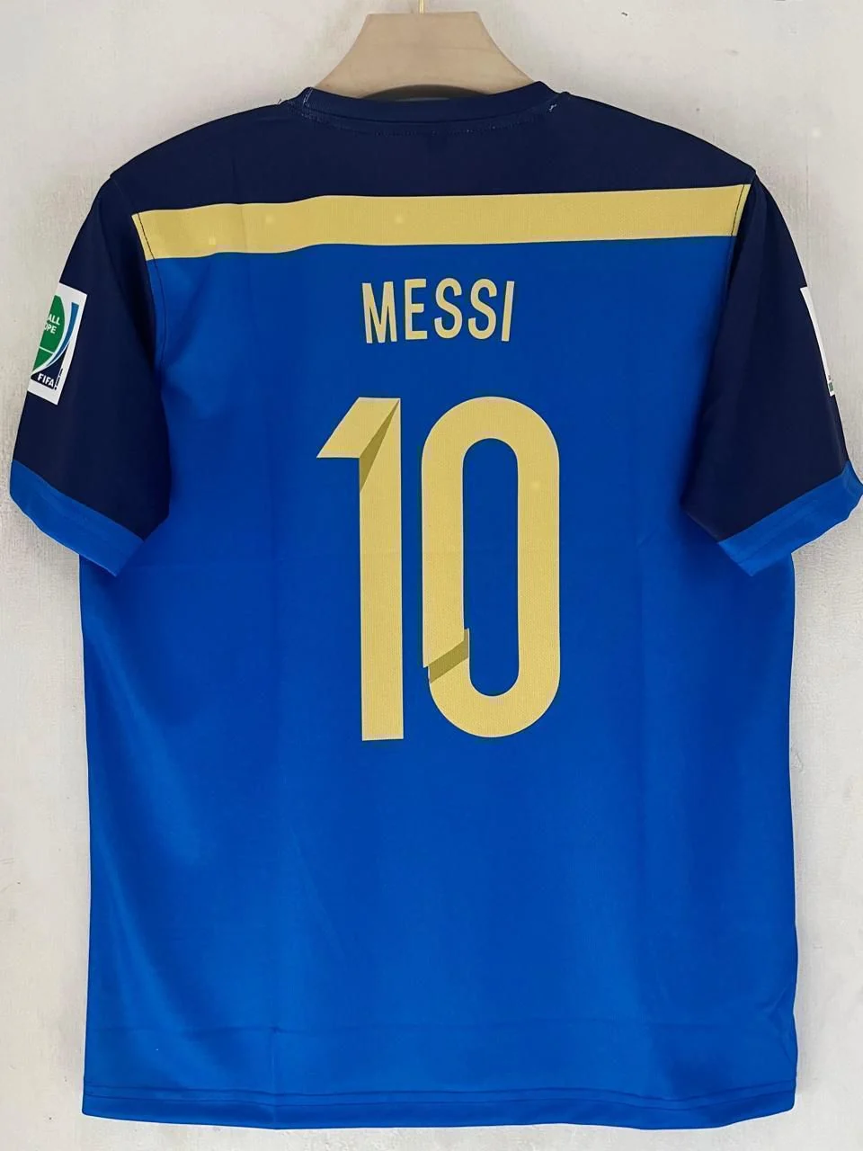 2014 World Cup Final Argentina Jersey - Messi Captain’s Edition-embroidery - Image 3