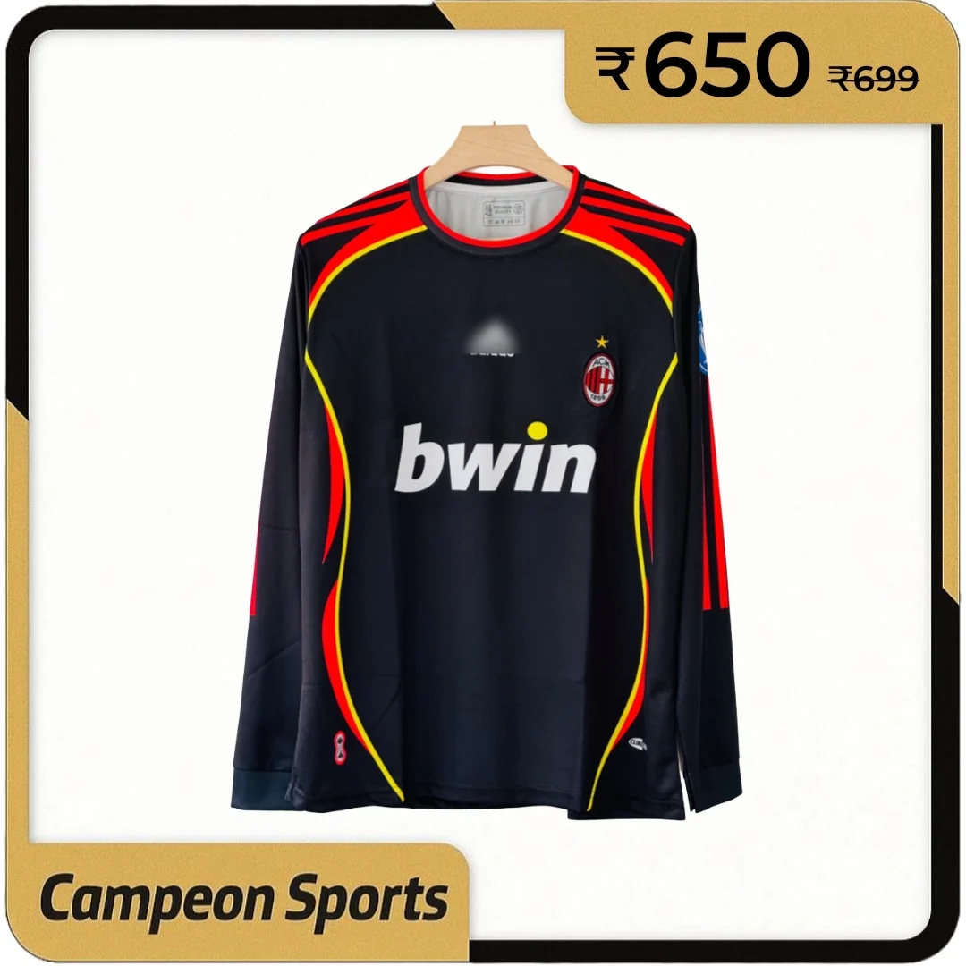 Defend with Honor – 2006-07 AC Milan Away Jersey – Paolo Maldini Full Sleeve Embroidery Edition