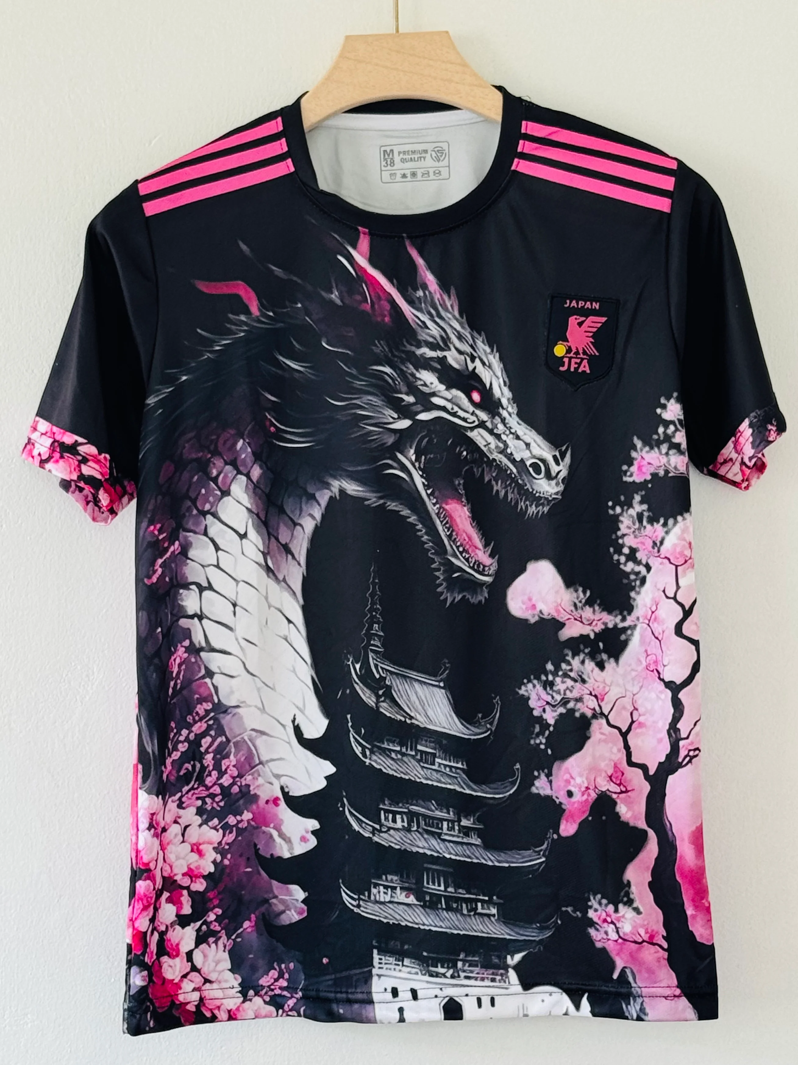 Honor Tradition and Power with the 2024 Japan Sakura Dragon Jersey – Embroidery Edition - Image 2
