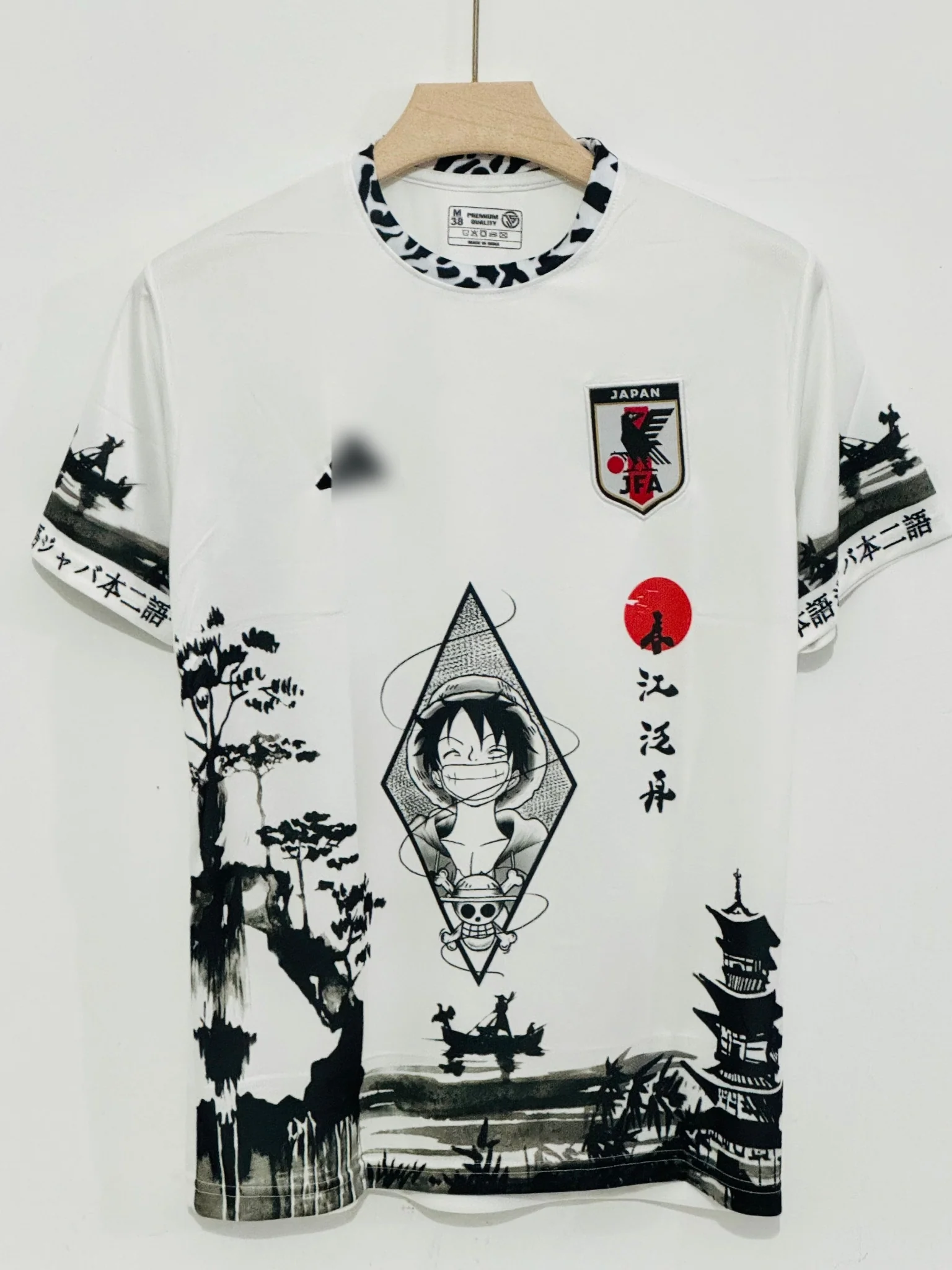 Set Sail with the Japan x One Piece Monkey D. Luffy Jersey – Embroidery Edition - Image 2